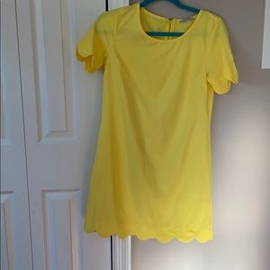 Scallop trim dress
